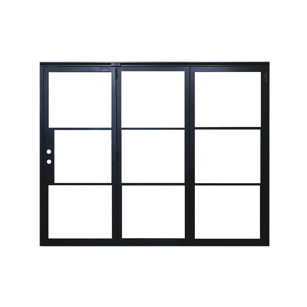 Pre-Order Light 3 - Bi-Fold-Steel Bi-Fold Doors-Black Diamond Iron Doors