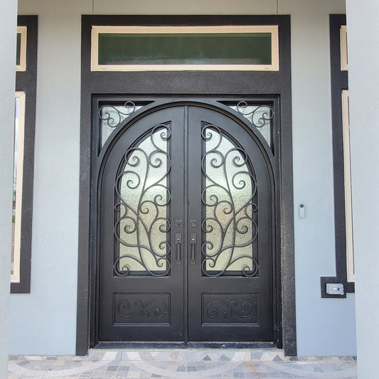 Pre-Order: Courchevel Double | Wrought Iron Door (Ships 22-24 Weeks)