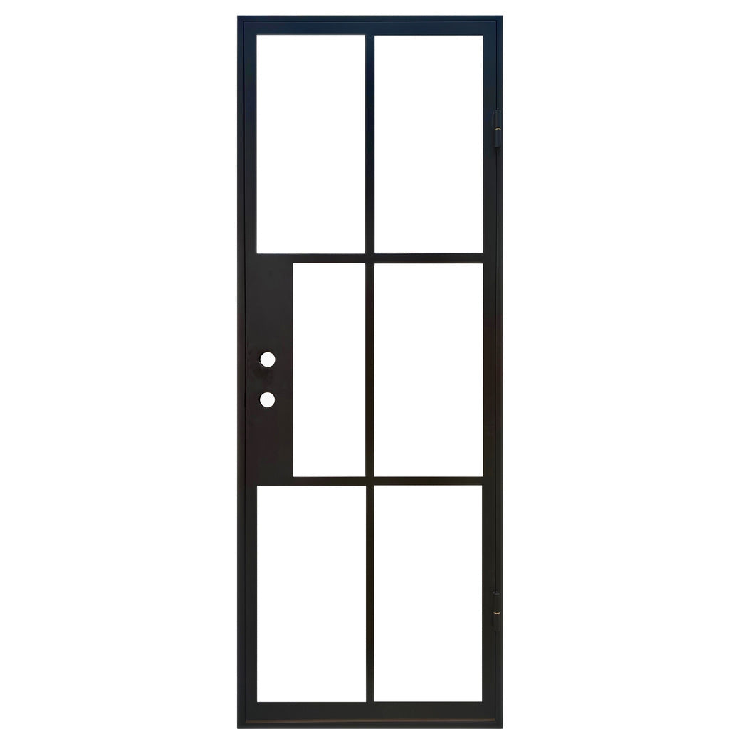 Light 6 - Single-Steel French Doors-Black Diamond Iron Doors