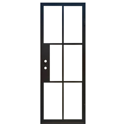 Pre-Order Light 6 - Single-Steel French Doors-Black Diamond Iron Doors