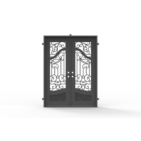 Pre-Order: Aspen 2 Double | Wrought Iron Door (Ships 22-24 Weeks)