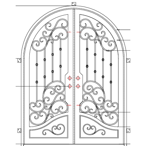 Dallas - Arch | Wrought Iron Door