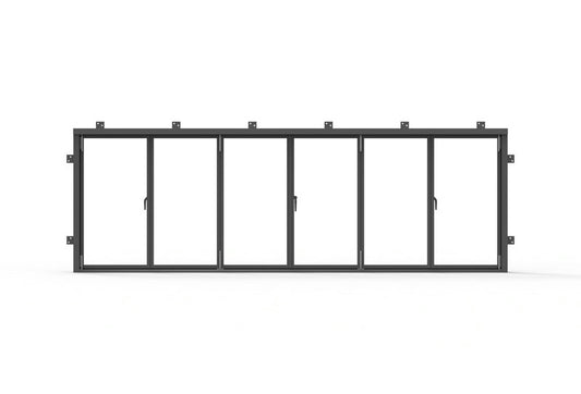 Pre-Order: Light 0 - 3+3 Panel Sliding Window | Steel French Doors (Ships 16-18 Weeks)