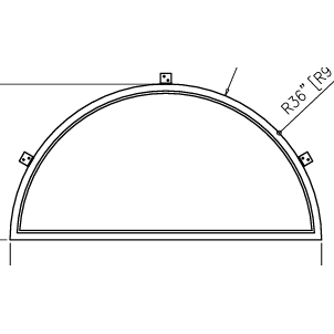 Light 0 - Transom - Arch - Fixed Window | Steel French Doors