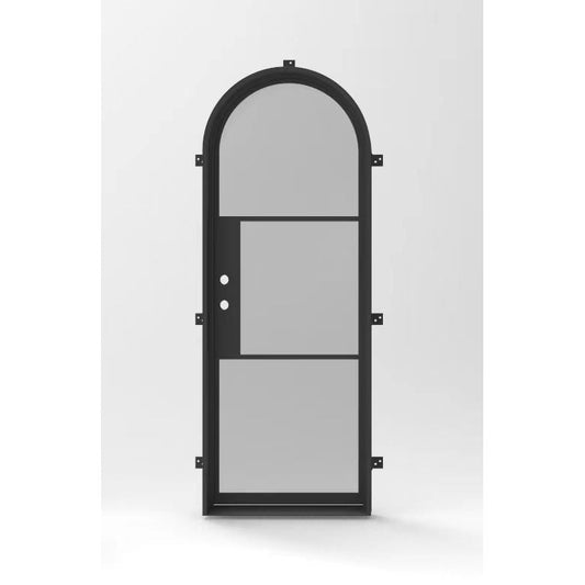 Light 3 Single - Arch | Steel French Doors