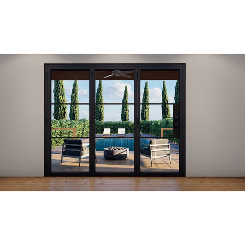 Pre-Order: Light 3 - 3 Panel | Steel Bi-Fold Doors (Ships 22-24 Weeks)