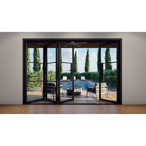 Pre-Order: Light 3 - 3 + 1 Panel | Steel Bi-Fold Doors (Ships 22-24 Weeks)