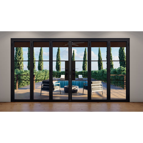 Pre-Order: Light 3 - 3+3 Panel | Steel Bi-Fold Doors (Ships 22-24 Weeks)