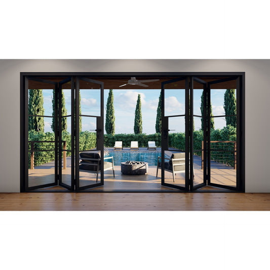 Pre-Order: Light 3 - 3+3 Panel | Steel Bi-Fold Doors (Ships 22-24 Weeks)