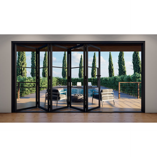 Pre-Order: Light 3 - 5 Panel | Steel Bi-Fold Doors (Ships 22-24 Weeks)