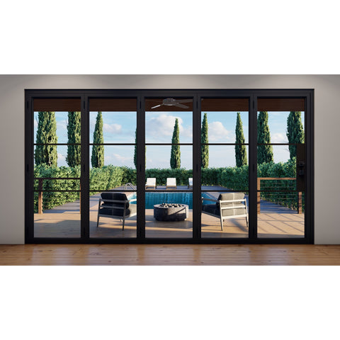 Pre-Order: Light 3 - 5 Panel | Steel Bi-Fold Doors (Ships 22-24 Weeks)