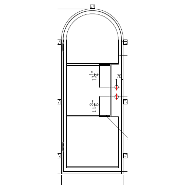 Light 3 Single - Arch | Steel French Doors