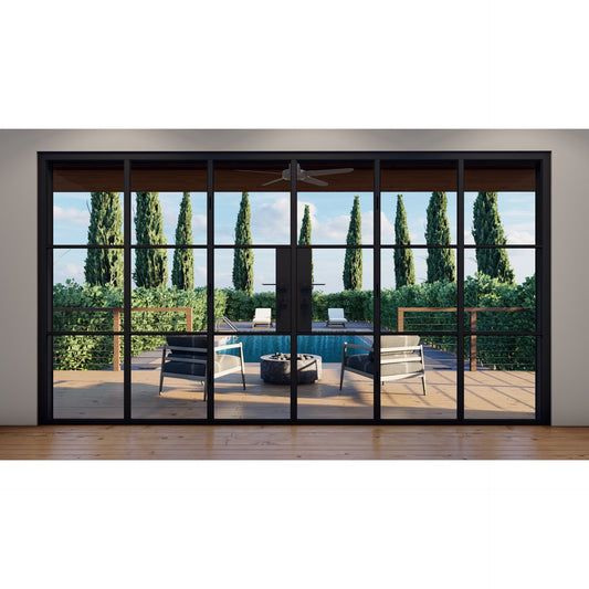 Pre-Order: Light 3S - 3+3 Panel (Cold Rolled Steel) | Steel Bi-Fold Doors (Ships 22-24 Weeks)