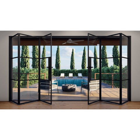 Pre-Order: Light 3S - 3+3 Panel (Cold Rolled Steel) | Steel Bi-Fold Doors (Ships 22-24 Weeks)