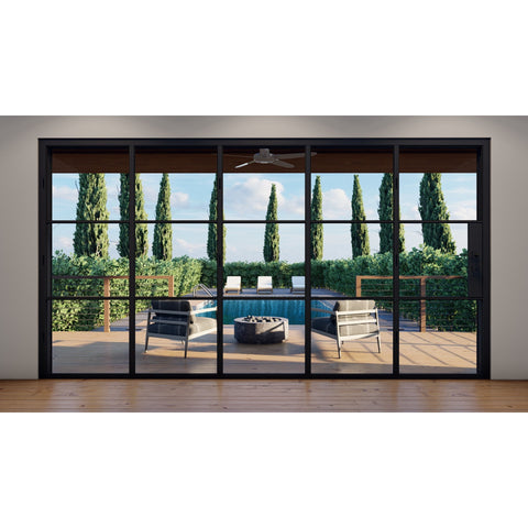 Pre-Order: Light 3S - 5 Panel (Cold Rolled Steel) | Steel Bi-Fold Doors (Ships 22-24 Weeks)