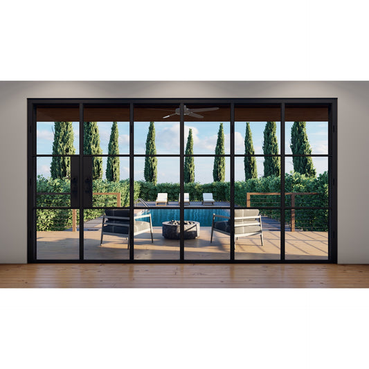 Pre-Order: Light 3S - 5+1 Panel (Cold Rolled Steel) | Steel Bi-Fold Doors (Ships 22-24 Weeks)