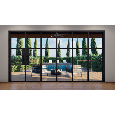 Pre-Order: Light 3S - 5+1 Panel (Cold Rolled Steel) | Steel Bi-Fold Doors (Ships 16-18 Weeks)