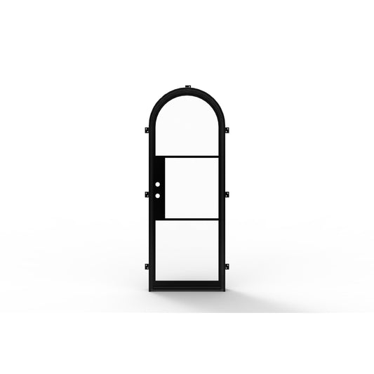 Light 3 Single - Arch | Steel French Doors