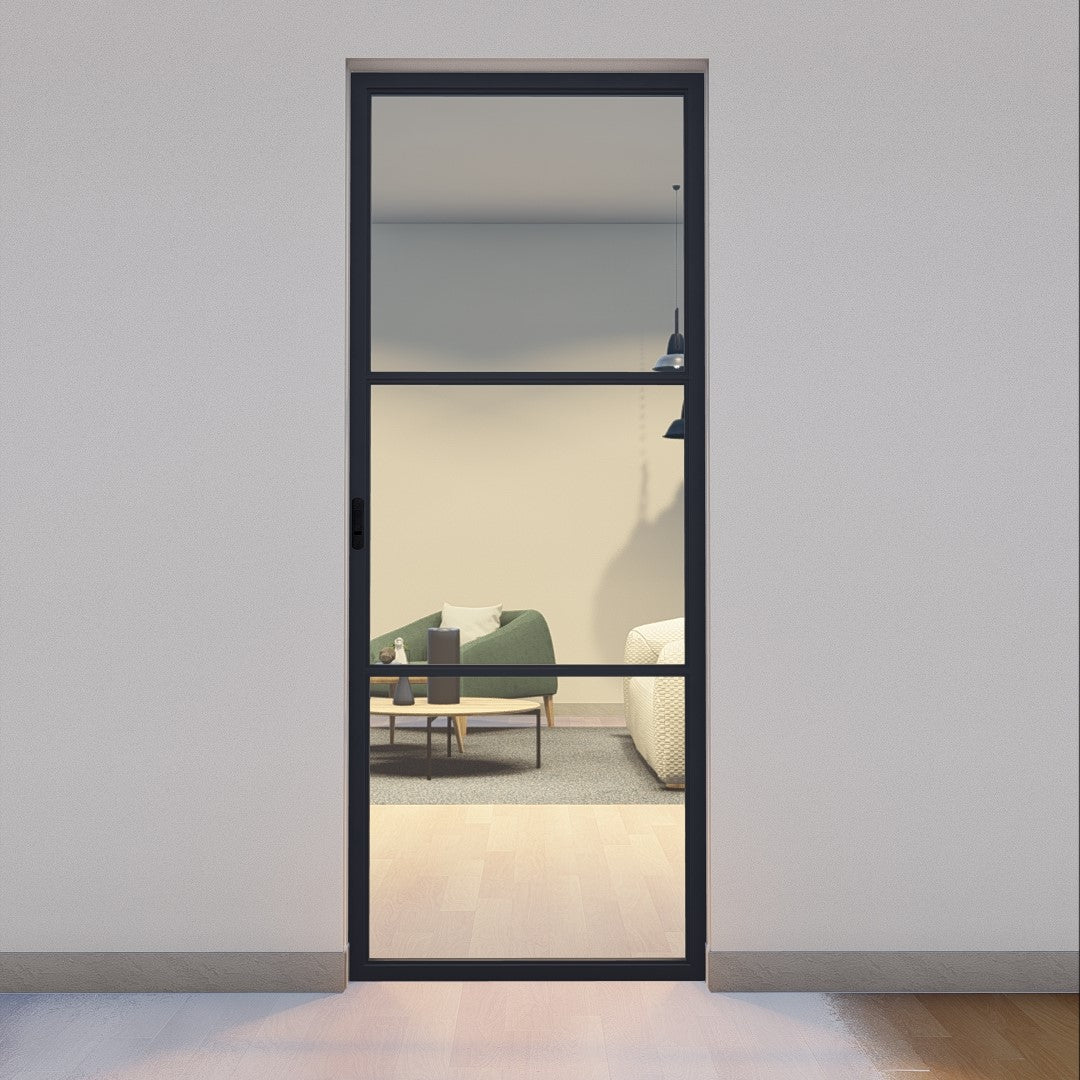 Pre-Order: Light 3 Single Interior Pocket Door | Steel Pocket Doors (Ships 22-24 Weeks)