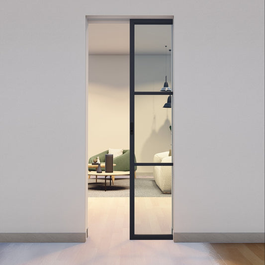 Pre-Order: Light 3 Single Interior Pocket Door | Steel Pocket Doors (Ships 22-24 Weeks)