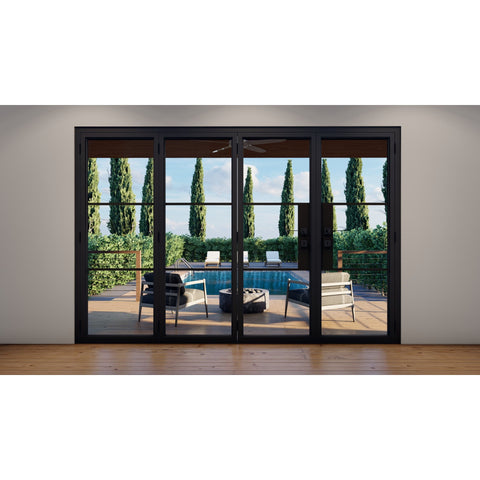 Pre-Order: Light 3 - 3 + 1 Panel | Steel Bi-Fold Doors (Ships 22-24 Weeks)