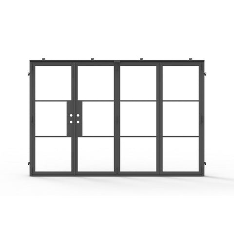 Pre-Order: Light 3 - 3 + 1 Panel | Steel Bi-Fold Doors (Ships 22-24 Weeks)