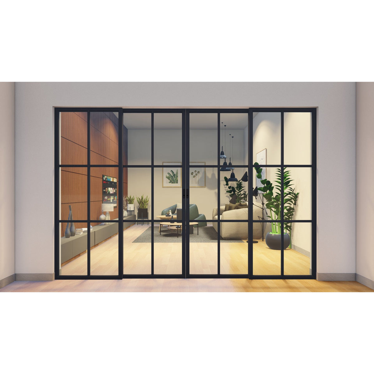 Pre-Order: Light 6 Interior Sliding Door | Steel Interior Doors (Ships 22-24 Weeks)