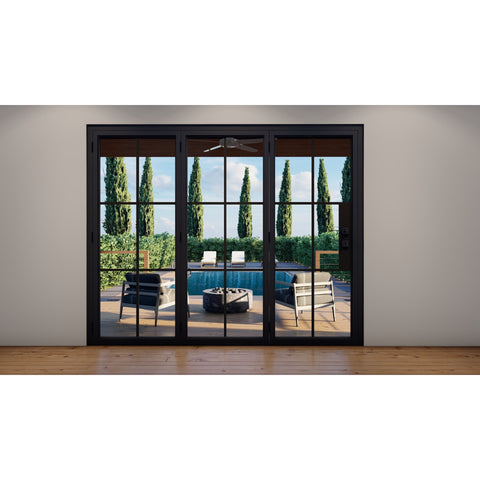 Pre-Order: Light 6 - 3 Panel | Steel Bi-Fold Doors (Ships 22-24 Weeks)