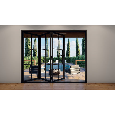 Pre-Order: Light 6 - 3 Panel | Steel Bi-Fold Doors (Ships 22-24 Weeks)