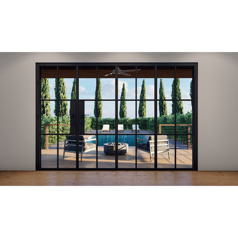 Pre-Order: Light 6S - 3+1 Panel (Cold Rolled Steel) | Steel Bi-Fold Doors (Ships 22-24 Weeks)