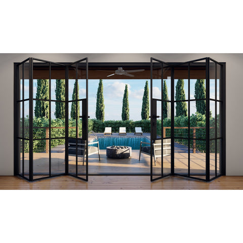 Pre-Order: Light 6S - 3+3 Panel (Cold Rolled Steel) | Steel Bi-Fold Doors (Ships 22-24 Weeks)