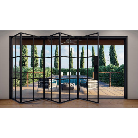 Pre-Order: Light 6S - 5 Panel (Cold Rolled Steel) | Steel Bi-Fold Doors (Ships 22-24 Weeks)