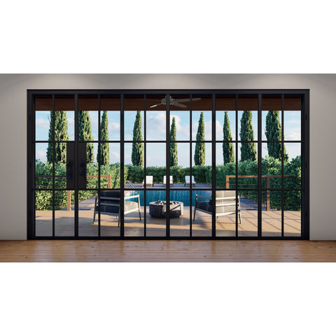 Pre-Order: Light 6S - 5+1 Panel (Cold Rolled Steel) | Steel Bi-Fold Doors (Ships 22-24 Weeks)