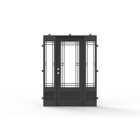 Pre-Order: Mammoth Single + Sidelights | Steel French Doors (Ships 22-24 Weeks)