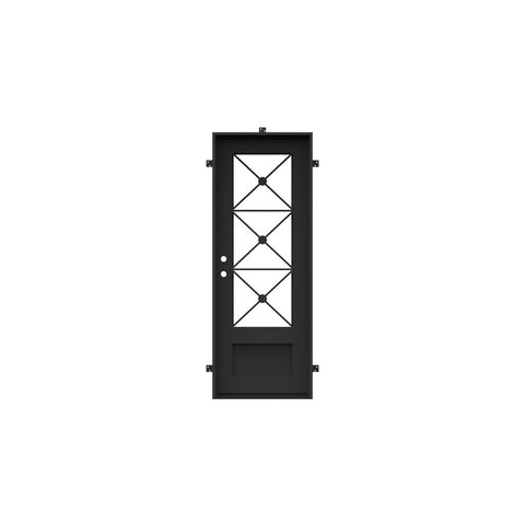 Snowflower Single | Wrought Iron Door