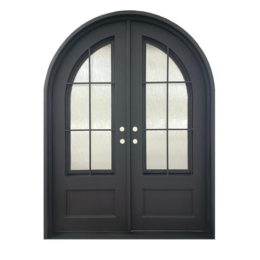 Telluride Arch Double - (Arriving 6/1/23)-Wrought Iron Doors-Black Diamond Iron Doors