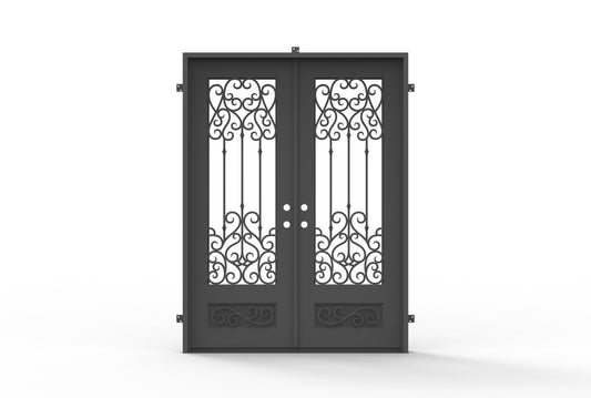 Pre-Order: Tignes Double | Wrought Iron Door (Ships 22-24 Weeks)