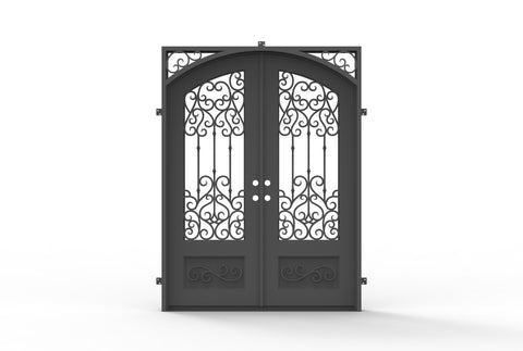 Pre-Order: Tignes Double | Wrought Iron Door (Ships 22-24 Weeks)