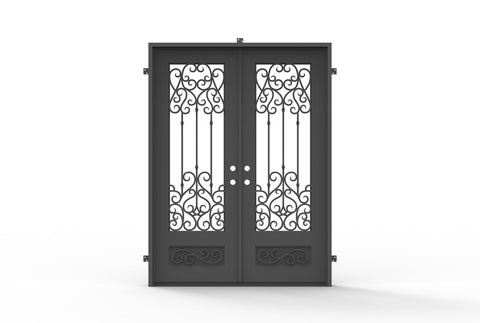 Pre-Order: Tignes Double | Wrought Iron Door (Ships 22-24 Weeks)