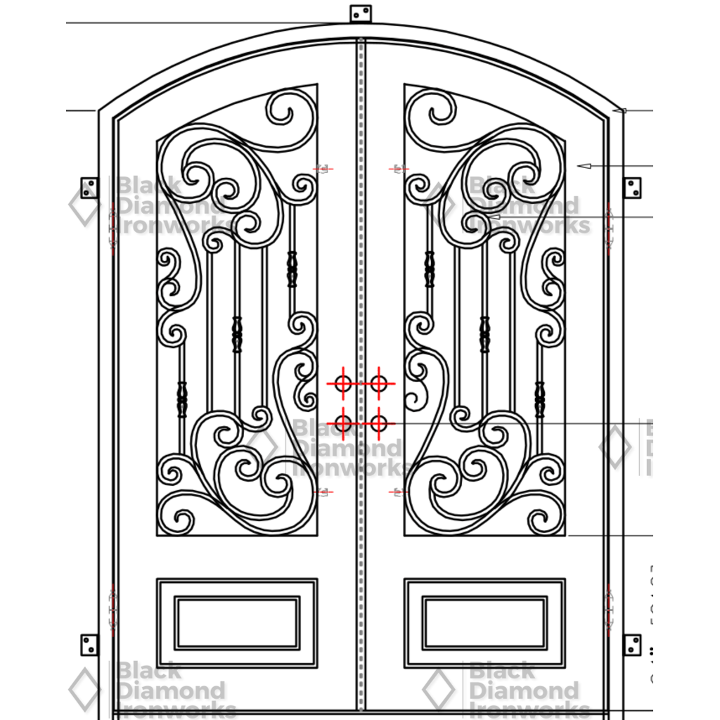 Pre-Order Snowmass-Wrought Iron Doors-Black Diamond Iron Doors