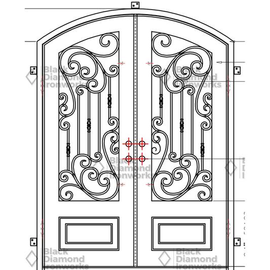 Pre-Order Snowmass-Wrought Iron Doors-Black Diamond Iron Doors