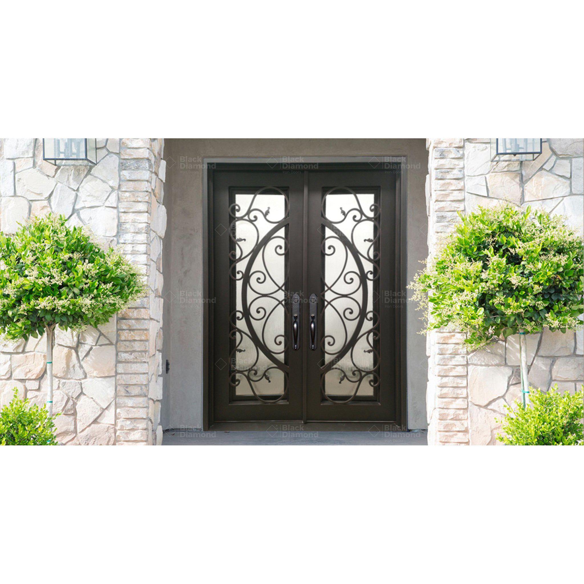 Pre-Order Winter Park-Wrought Iron Doors-Black Diamond Iron Doors