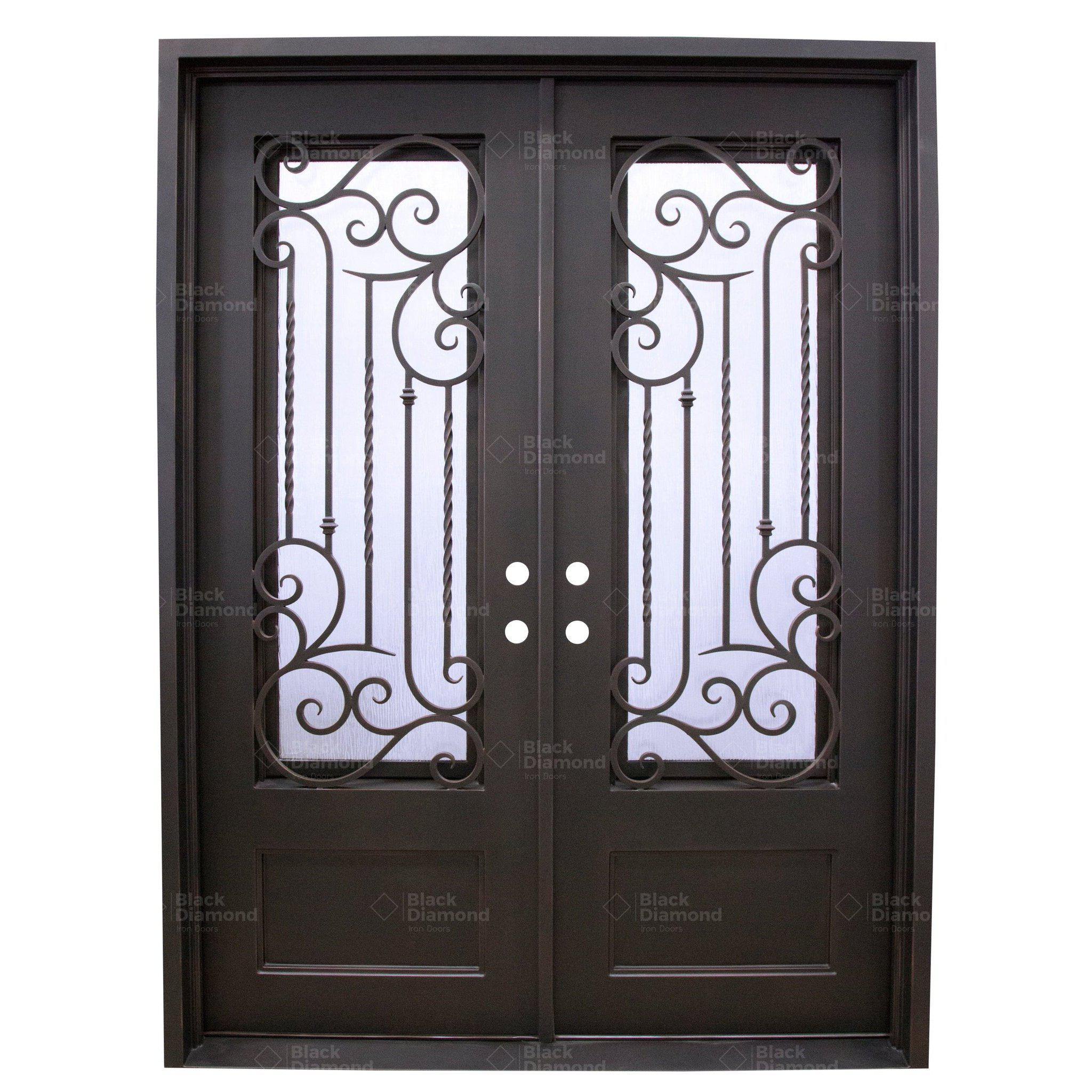 Pre-Order Val Gardena-Wrought Iron Doors-Black Diamond Iron Doors