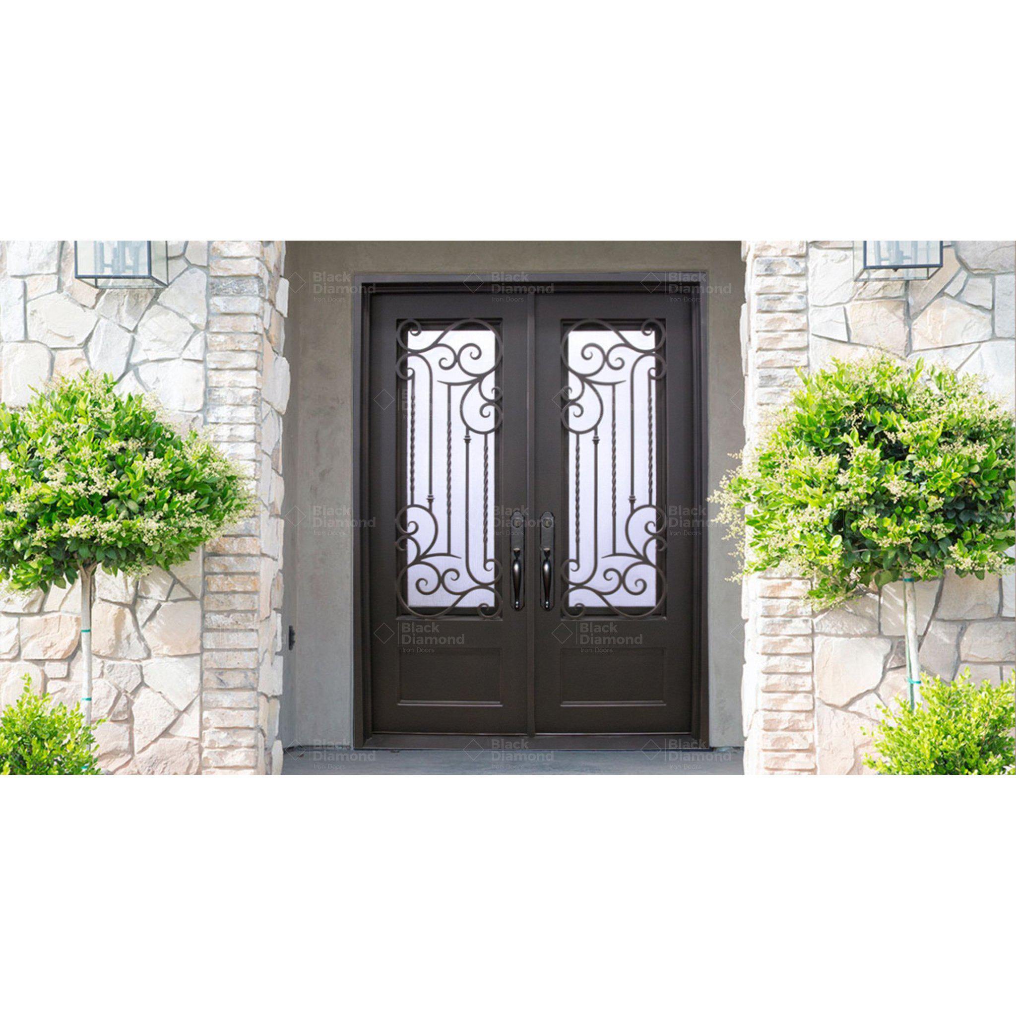 Pre-Order Val Gardena-Wrought Iron Doors-Black Diamond Iron Doors