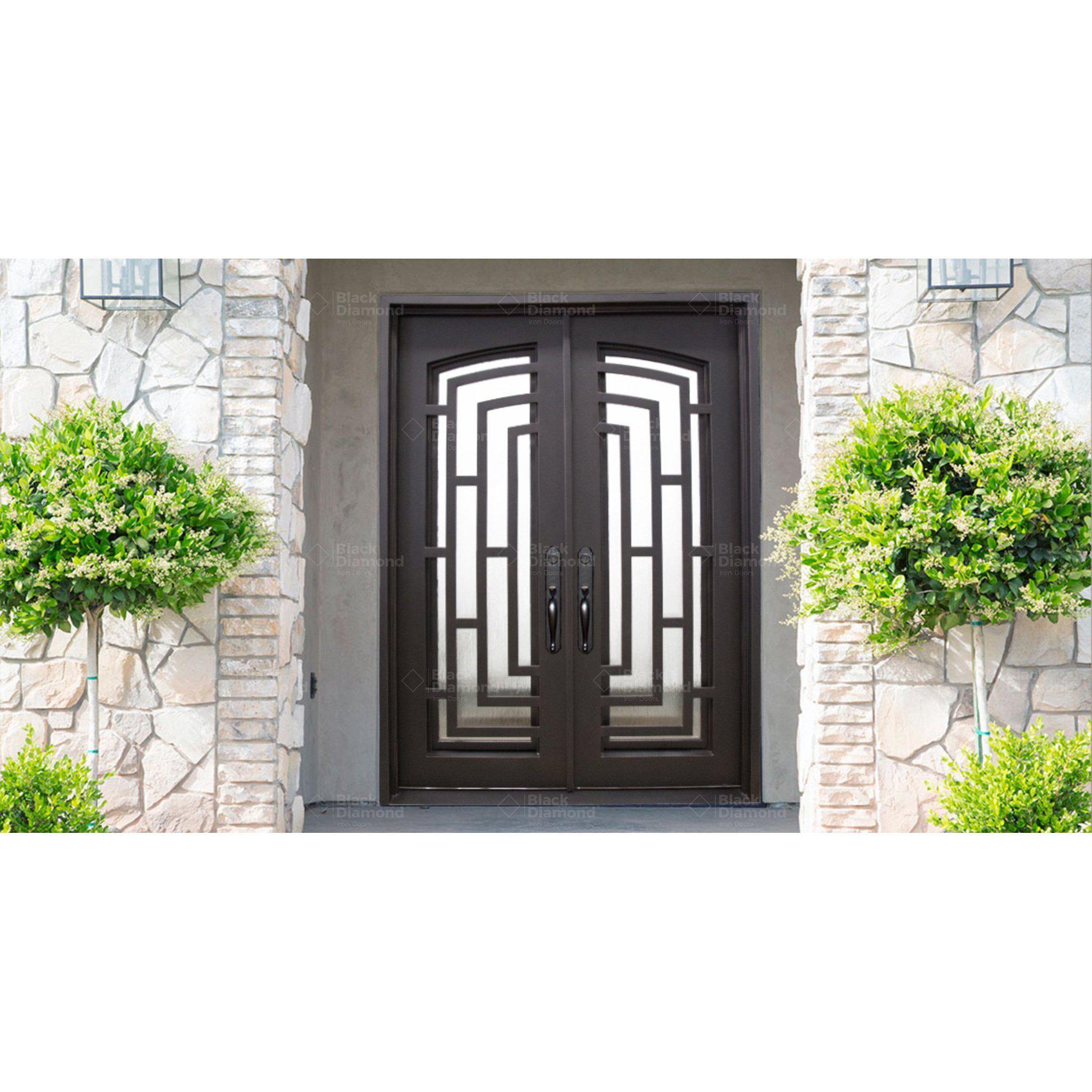 Pre-Order Park City-Wrought Iron Doors-Black Diamond Iron Doors