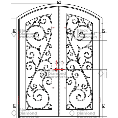 Pre-Order Val Thorens-Wrought Iron Doors-Black Diamond Iron Doors