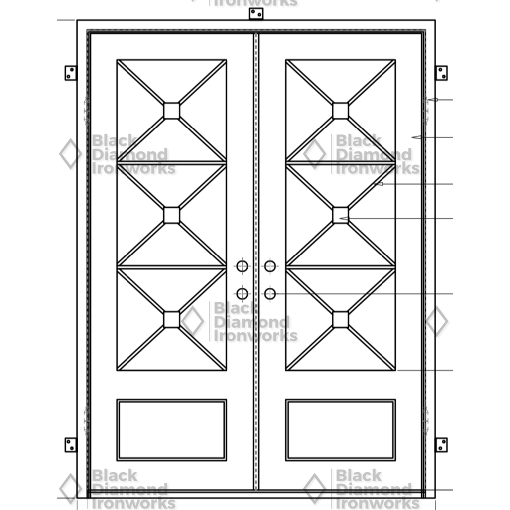 Pre-Order Snowbird-Wrought Iron Doors-Black Diamond Iron Doors