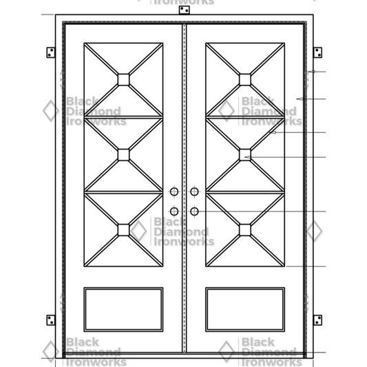 Pre-Order Snowbird-Wrought Iron Doors-Black Diamond Iron Doors