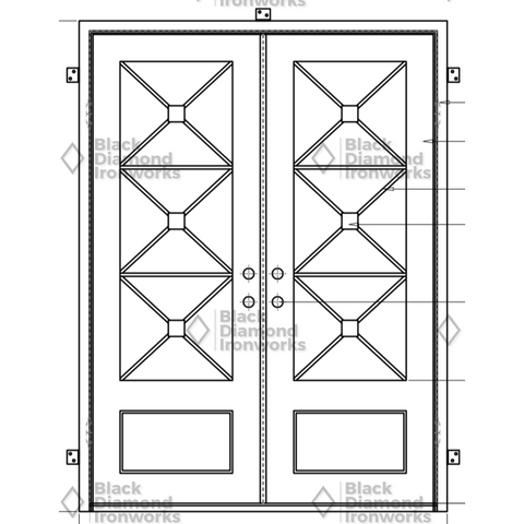 Pre-Order Snowbird-Wrought Iron Doors-Black Diamond Iron Doors