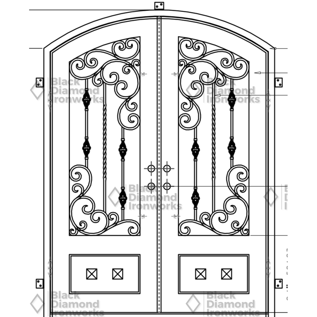 Pre-Order Big Sky-Wrought Iron Doors-Black Diamond Iron Doors